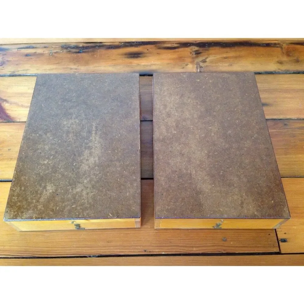 Pair of 2 Rectangular Wood Insect Specimen Display Storage Boxes 8.5